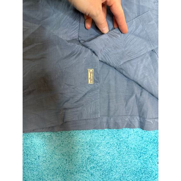 Jamaica Jaxx Men’s L Hawaiian Shirt – 100% Silk Palm Tree Camp Aloha – Vintage - Picture 7 of 16